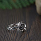 silver flower ring