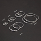 silver hoop earrings different sizes