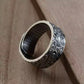 silver lucky clouds heart sutra ring side angle