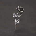 silver rose pendant