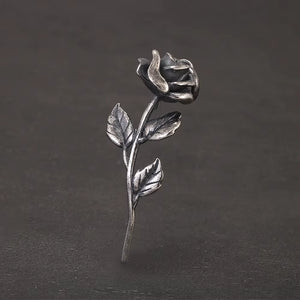 silver rose pendant