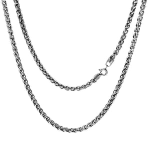 silver spiga necklace