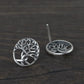 silver stud earrings side