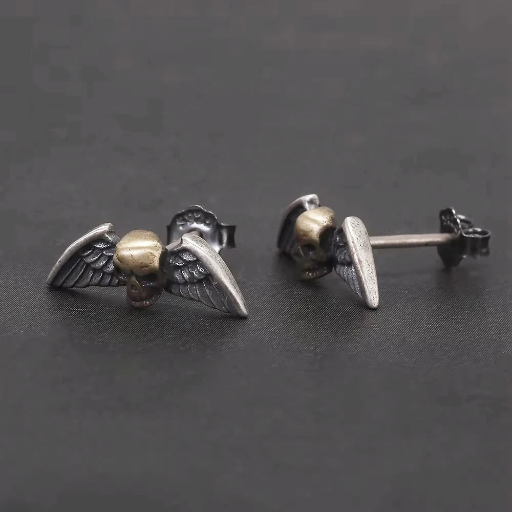 skull stud earrings