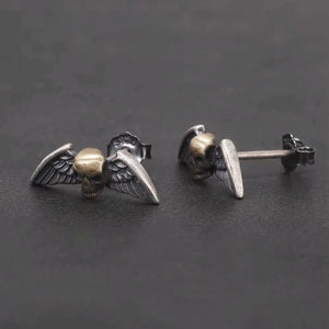 skull stud earrings