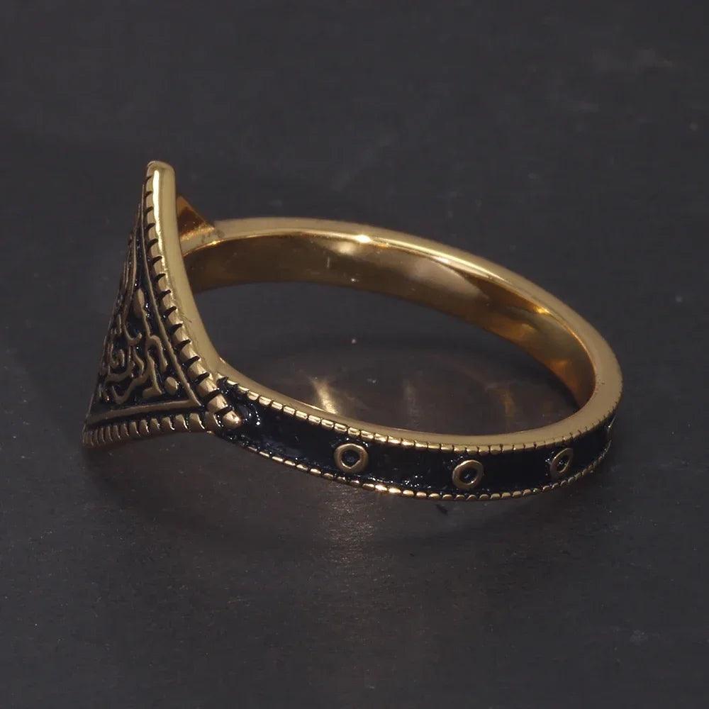Side view of 925 sterling silver Ring of Favor from Dark Souls