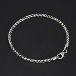 sterling silver wheat chain bracelet
