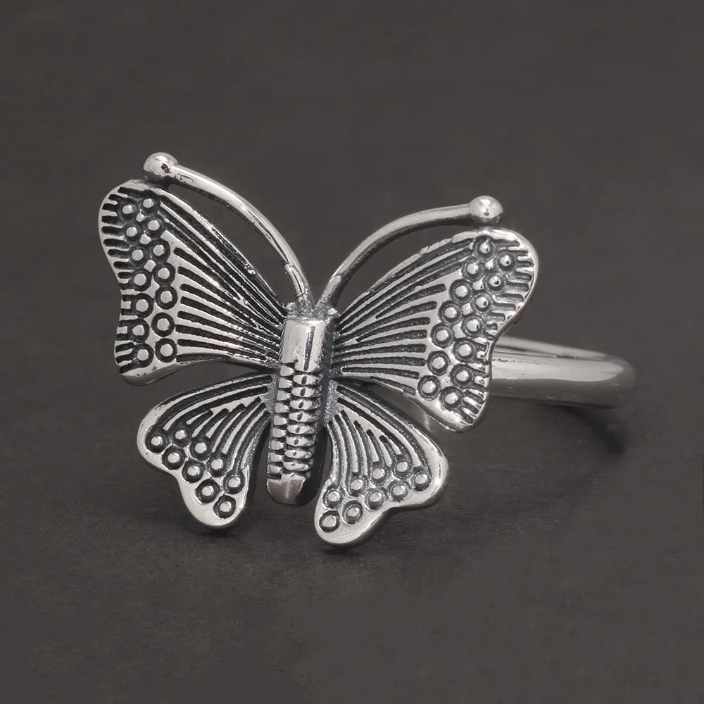 sterling silver butterfly ring