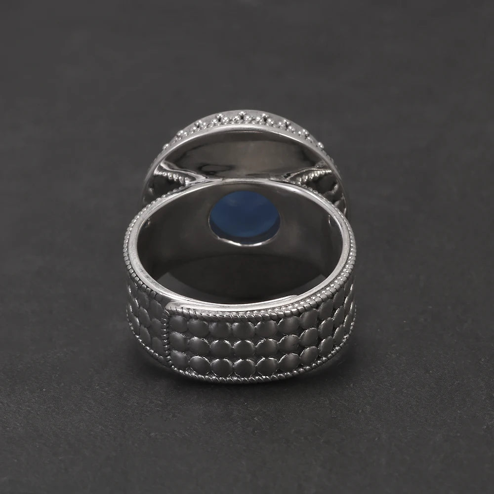 sterling silver cat ring back side