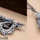 silver dragon pendant back and front
