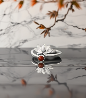 sterling silver lotus ring