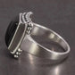 sterling silver Lucifer onyx ring side angle