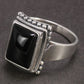 sterling silver onyx ring