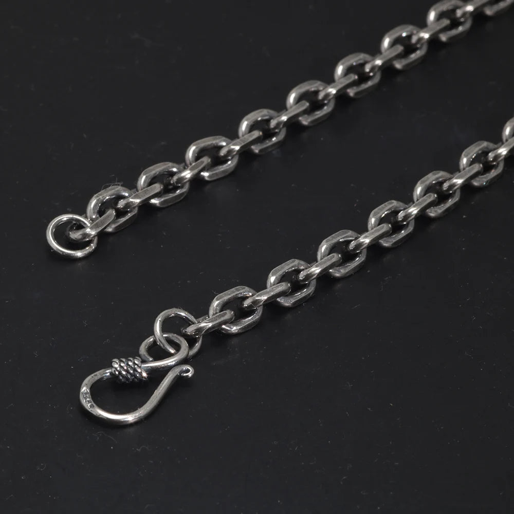 sterling silver oval chain front view