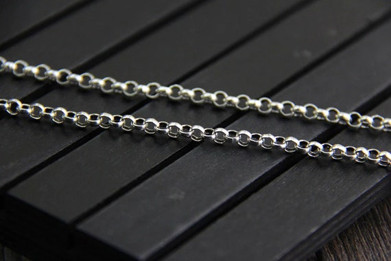 sterling silver rolo chain