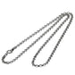sterling silver rolo chain necklace white background