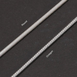 sterling silver snake chain side detail