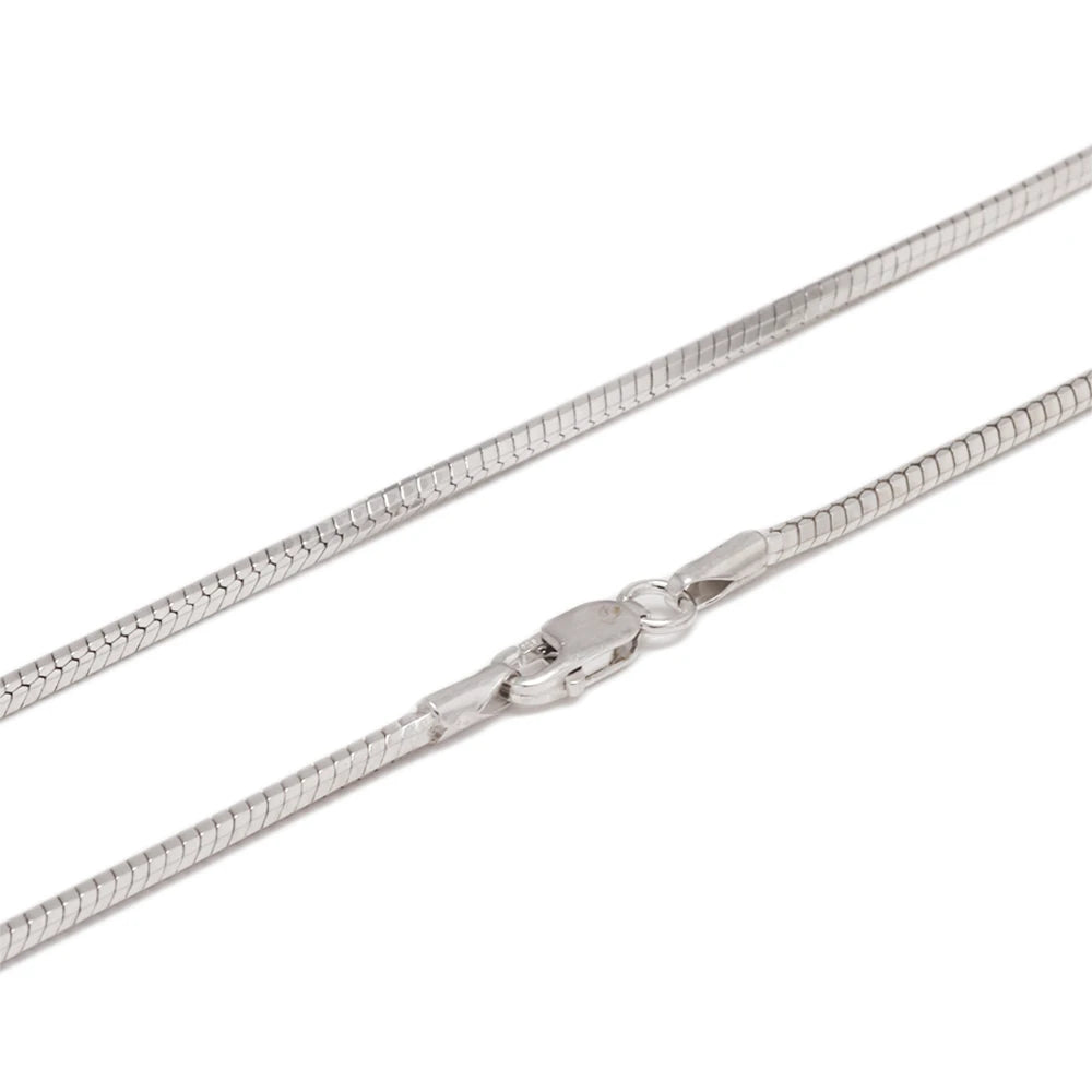 sterling silver snake chain white background