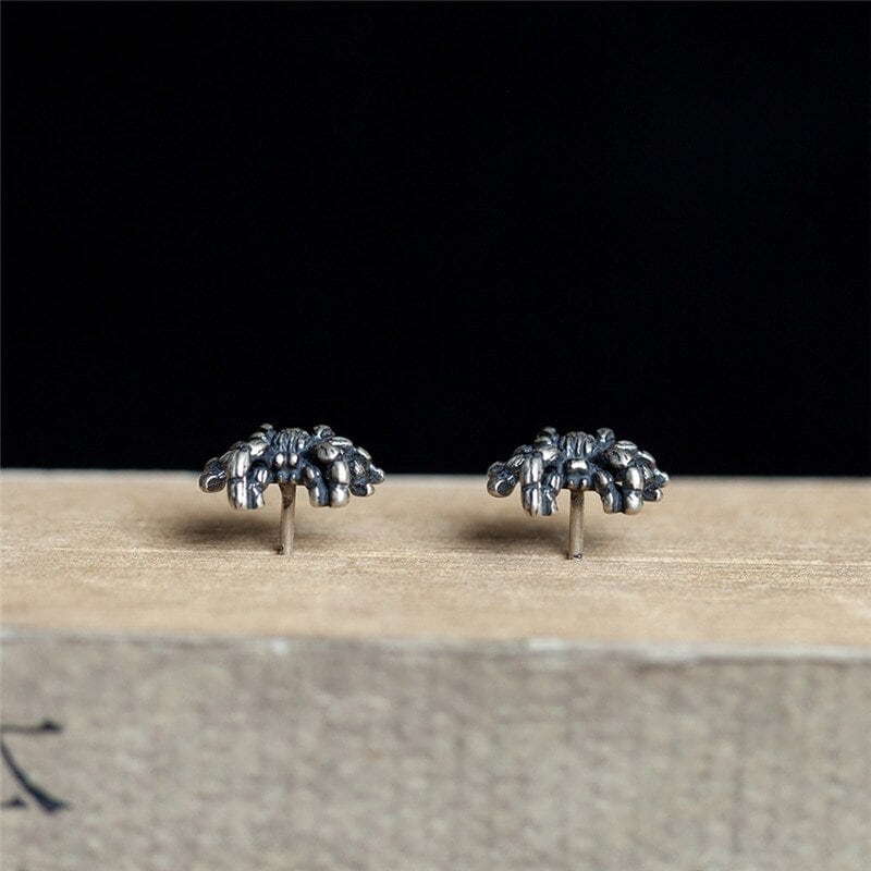 sterling silver spider earrings
