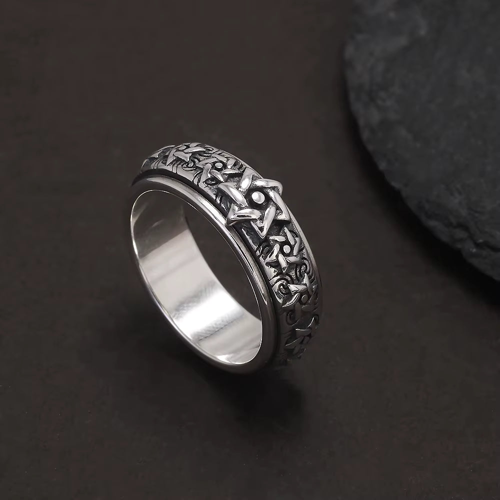 sterling silver star of david spinner ring