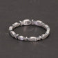 sterling silver swimming fish ring front view