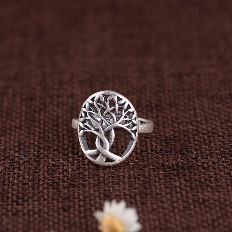 sterling silver tree of life ring