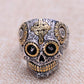 sugar skull ring front view