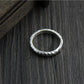 textured silver band side detail