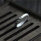 textured sterling silver band