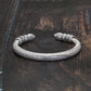 tibetan silver bangle closeup side view