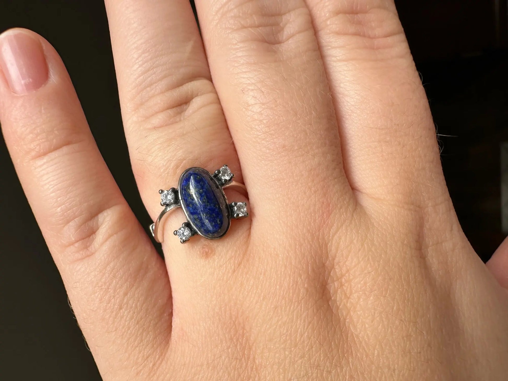 vampire diaries elena daylight ring lapis silver 