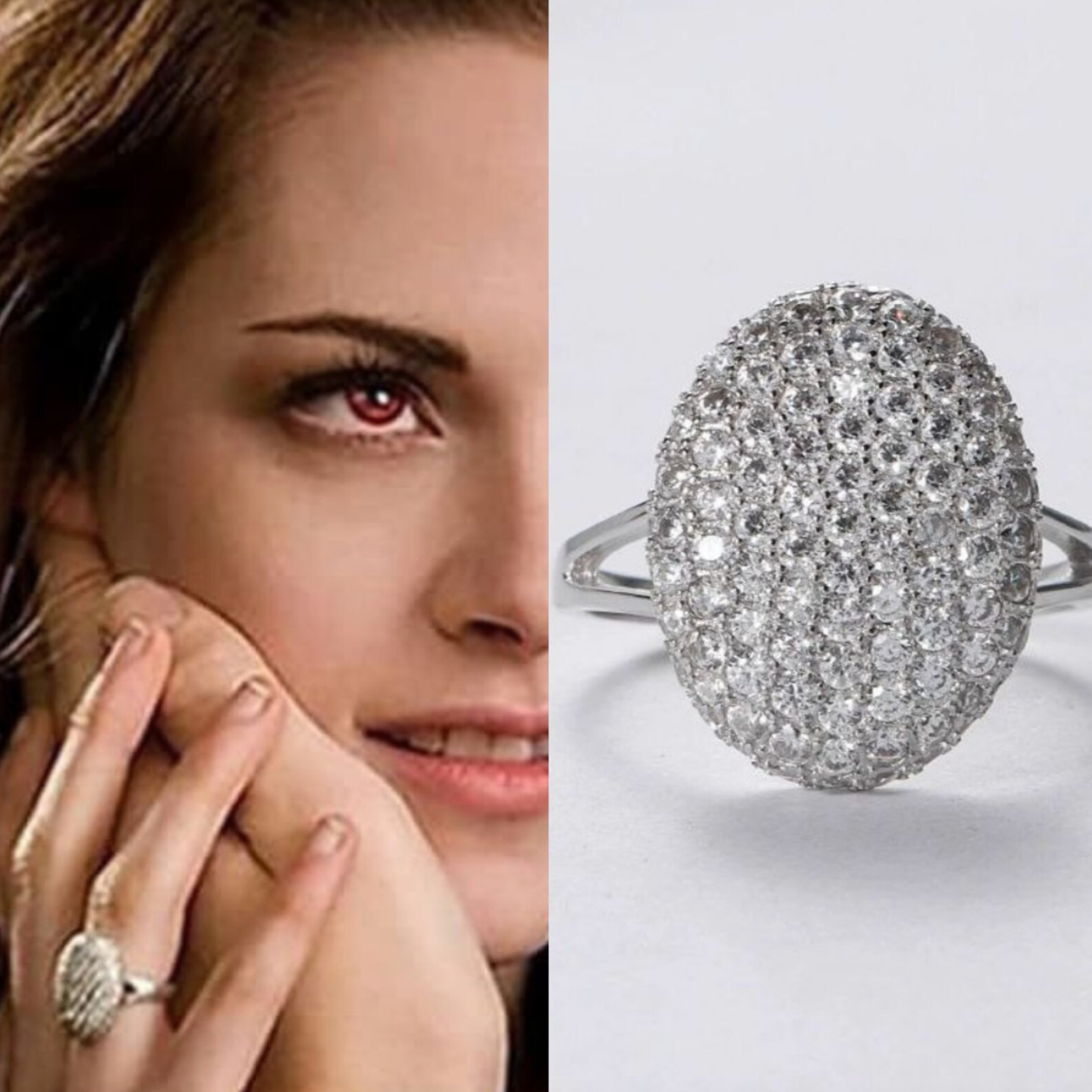 twilight inspired ring silver