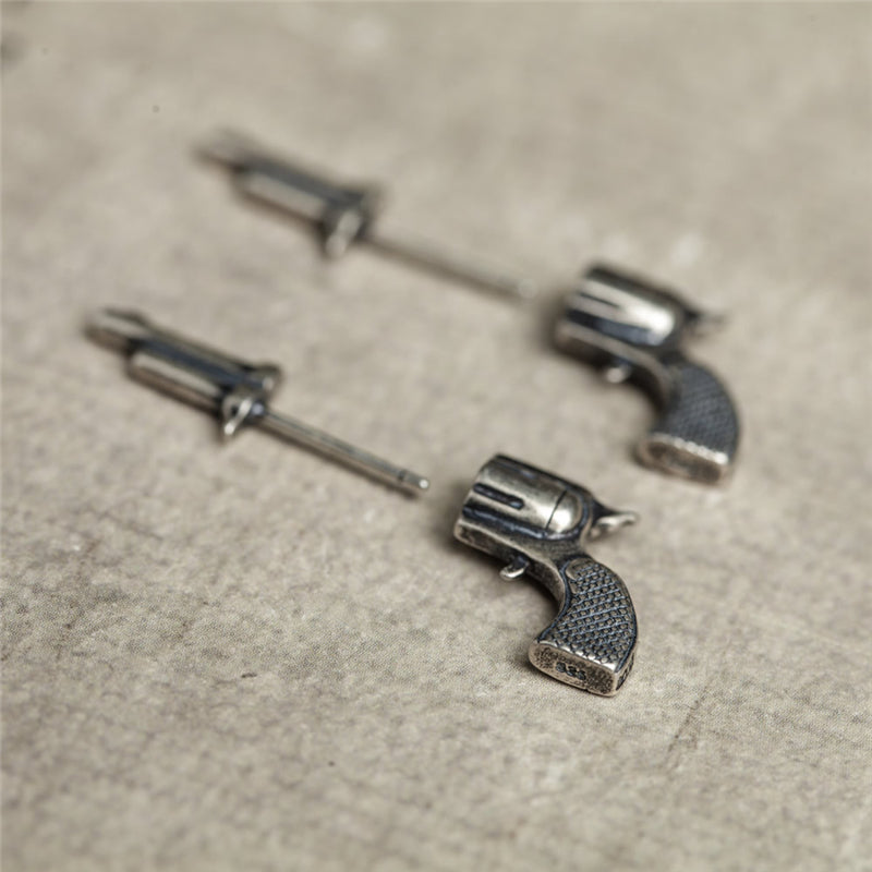 two part gun earrings