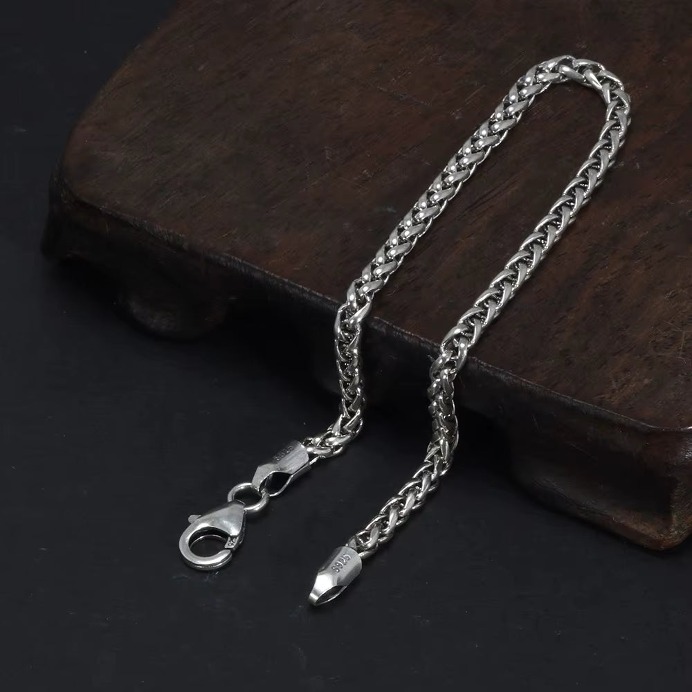 unisex silver chain bracelet