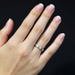unisex Om Mani Padme Hum mantra ring in 925 sterling silver worn on hand