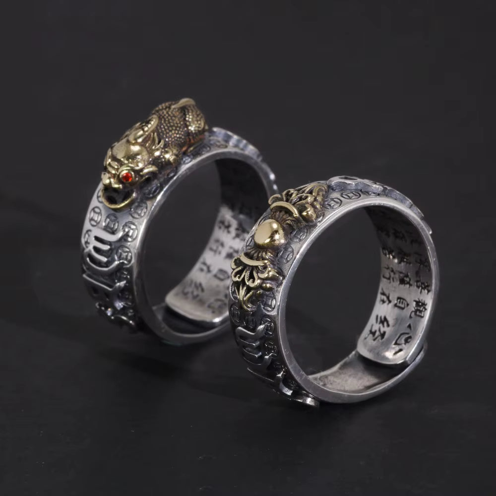 Vajra and Pixiu wealth protection ring