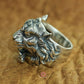 925 silver tiger ring side angle close up