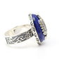 sterling silver lapis lazuli Vampire Diaries Stefan Salvatore Ring side detail