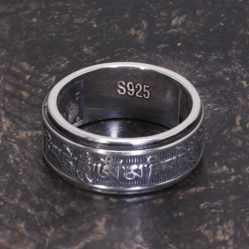 sterling silver spinner ring